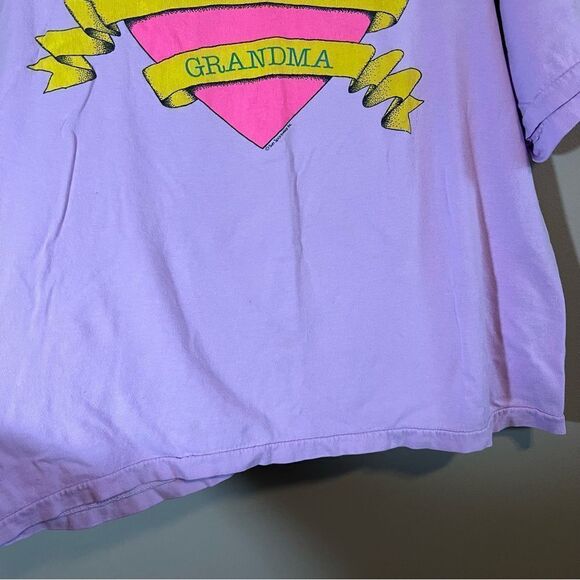 ✨ Vintage Single Stitch I Love Grandma Pink Lavender Shirt - Picture 3 of 9
